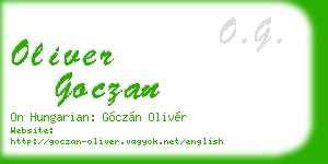 oliver goczan business card